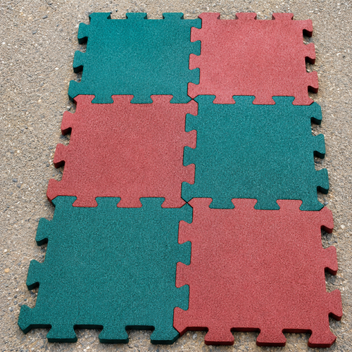 Плитка пазл из резиновой крошки 450*450 25 мм